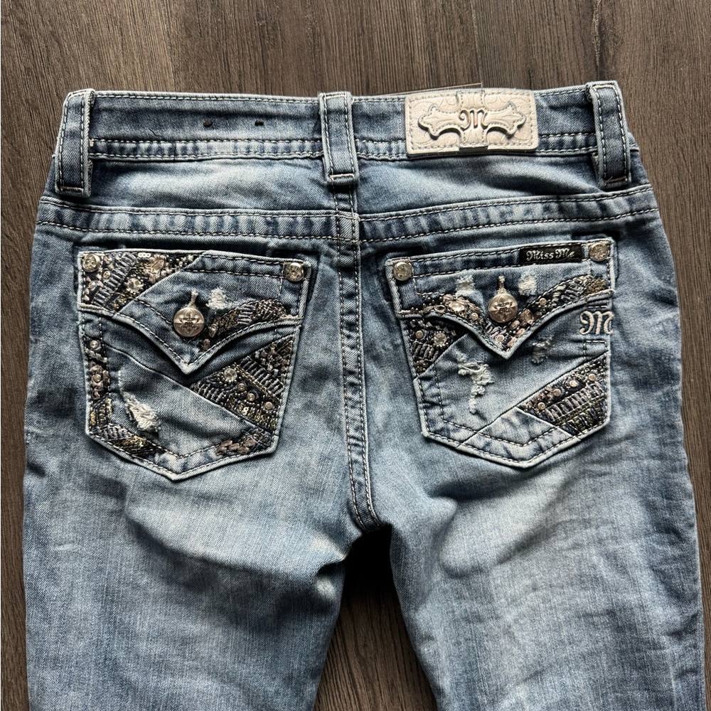 Miss Me Jeans with Silver Embellishments - Size 25